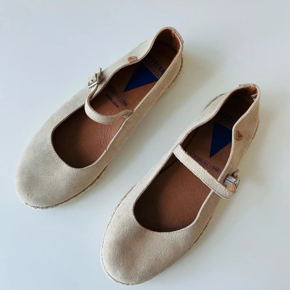 Women’s Beige Espadrille Mary Jane Flats
